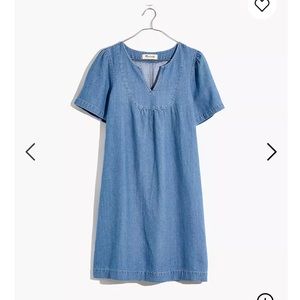 Denim Popover Swing Dress in Newsom Wash